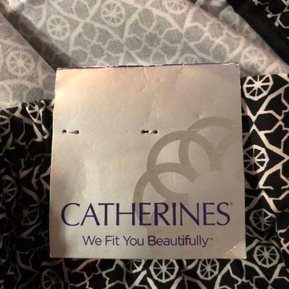 Catherines Skirt Womens 2X NEW Black Patterned Lightweight - Picture 10 of 12